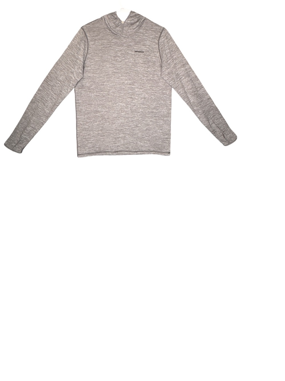 Patagonia Men's Heather Gray Hooded Long-Sleeve Shirt XS - Picture 2 of 7